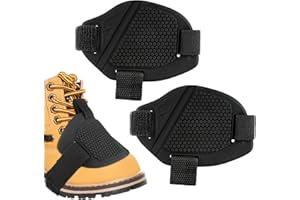 TEAAHA 2 Pack Motorcycle Shifter Shoe Protector Black Motorcycle Gear Motorbike Boot PadCovers, Nylon Clutch Cover Shoe Protectors for Men Women, Motorcycle Protective Gear Accessories (Adjustable, Durable)