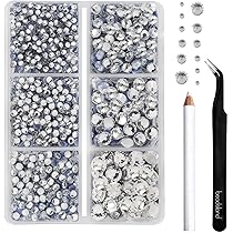 9000 Pezzi Strass Hotfix Trasparenti AB 6 Taglie 12 Colori