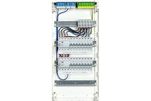 RSE Unterverteilung verdrahtet Sicherungskasten Unterputz Aufputz Hohlwand mit Hager Sicherungen und Hager Leerverteiler, Aufputz 4-reihig VA48CN, ohne Überspannungsschutz