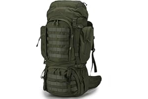 Mardingtop 60L Sac à dos tactique avec housse de pluie Grand sac à dos de trekking Extensible Sac à dos de randonnée en plein air pour les voyages, le camping