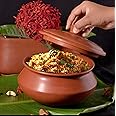 Clay Handi for Cooking & Dahi Uncoated Perfect for Gas Stove & Open Flame | Natural, Handmade Indian Clay Pot | Large Clay Handi for Dahi | Traditional Clay Cooking Pot | Made in India - 2 liter