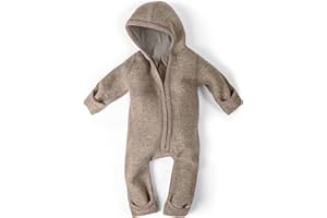 Ehrenkind® Walkoverall | Baby Wollwalk-Overall aus Merino Schurwolle mit Reißverschluss | Walk Wolle Woll-Anzug für Kleinkind und Baby | Babyoverall für kalte Tage