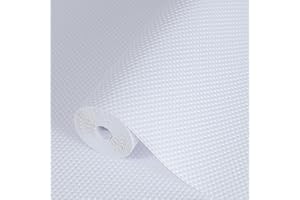 Hersvin Drawer Liners Shelf Mats 50cmx600cm Kitchen Cabinet Shelves Non-Adhesive Protective Lining EVA Plastic Oil-proof Non Slip Cupboard Shelving Protector (White Dot)