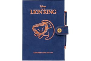 GRUPO ERIK Cuaderno A5 cuadricula Rey Leon con Boli - Diario personal o Journaling notebook A5 | Regalo mujer original : Bloc de notas - Cuadernos tapa dura con marcapáginas, 192 págs