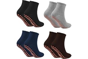 NATUCE Calcetines Deporte 2 Pares Calcetines Antideslizantes para Hombre Mujer Algodón Transpirable Calcetines Deportivos para Pilates Yoga Fitness Gimnasia