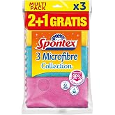 Spontex MF Collection 2+1 Microfiber Cloth, Multicolor, 3 Count (Pack of 1)