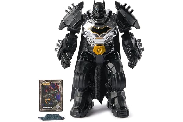 DC Metal Force Batman actionfigur, 30 cm stor, med 8 rörelsepunkter för actionfyllda äventyr. För barn från 4 år