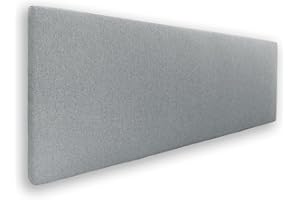 Silcar Home - Cabecero de Cama Tapizado en Tela, Modelo Jep (Gris Claro, 150 cm) - Cabecero Acolchado - Cabezal Tapizado - TNT Transpirable - Cabecero Original - Transporte Incluido