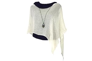 GURU SHOP GURU-SHOP, Poncho Goa, Poncho de Verano, Poncho Festival, Poncho Pixi, Negro, Algodón, Tamaño:40, Chaquetas de Punto y Ponchos