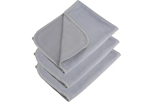 JOWRUN Panni di Pulizia in Microfibra,3 Pezzi Panno in Microfibra da 30 x 40 cm,Super Assorbenti Panni di Pulizia Doppio Lato per Smartphone,TV LCD, Tablet,Schermo PC,Auto, Lenti Fotocamera e Altre (Grigio)