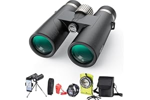 DECKLIT 10x42 HD IPX7 Binocolo Impermeabile Riempito di Azoto Binocolo Professionale Potente per Adulti ad Alte Prestazioni, Binocolo Stabilizzato Perfetto per Birdwatching/Caccia/Viaggio/Crociera