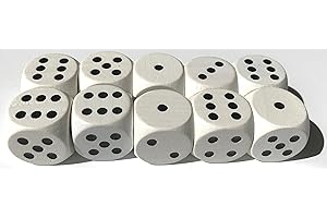 Spieltz - 10 Augen-Würfel aus Holz, extra groß (20 mm), für XL-Spiele/Senioren, kleine Kinder. Made in Germany (10 Würfel)