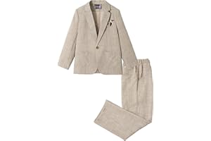 LOLANTA Costume Enfant, Ensemble 2 Pièces Garçons Tenues de Fête de Mariage Blazer et Pantalon, Tenue de Bal, 3-13 Ans