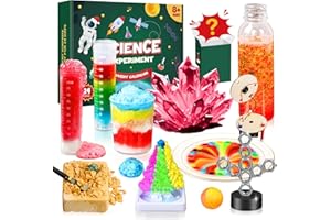 AFXXE Calendrier Avent 2025 Experiences Scientifiques Enfants, 24 Pièces Calendrier de L'avent Kit Coffret Chimie 8 Ans et Plus, Idee Science Jouet Cadeau Garcon Enfant, Kits éducatifs de Sciences