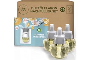 Air Wick Flakon olejku zapachowego - zestaw uzupełniający letnia przyjemność - Life Scents - zapach świeżych kwiatów, melonów i wanilii - 3 x 19 ml zestaw olejków zapachowych