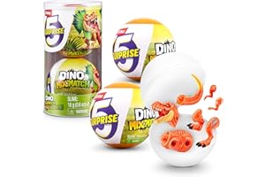 5 Surprise Dino Mix & Match di ZURU, oggetto da collezione da scoprire, giocattoli per bambini dai 3 anni in su, giocattolo scambia e abbina, gadget regalo per bambini (2 capsula)