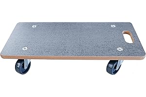 MOBILA Chariot de transport en MDF, charge maximale 200 kg, revêtement mosaïque avec poignée antidérapante, roues anti-rayures