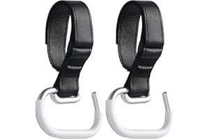 ROSSIVAN Buggy Clips, Premium 2 Pack Pram Hooks for Bags - Universal Fit for All Strollers, Prams, and Pushchairs - Keep Your Hands Free