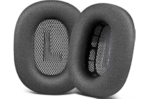 SOPROM Ear Pads Replacement for Airpods Max Over-Ear Headphones, Earpads Cushions with Durable Mesh Fabric, Softer Foam - Space Gray