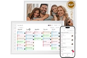 15,6 tums digital familjekalender, smart hem väggplanerare och elektronisk kördiagram utan prenumeration, WiFi pekskärm synkronisera med Google/iCloud/Outlook, måltidsplanerare och uppgiftsorganisatör