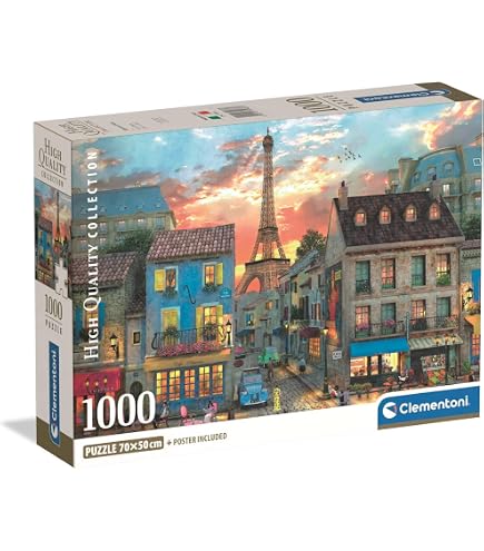 Puzzle 1000 Pièces Clementoni - Vue Sur Le Lac De Côme Depuis Un Balcon, Fabriqué En Italie - 2