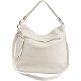 Borsa Hobo AmbraModa In Vera Pelle Italiana – Grande, Con Tanti Scomparti E Tracolla Regolabile (35x30x10 Cm)