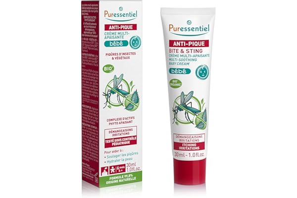 Puressentiel - Anti Pique - Crème Multi-Apaisante Bébé - Piqûres d'insectes et de végétaux - Actif 100 pourcent d'origine naturel - Calme démangeaisons et irritations - 30 ml