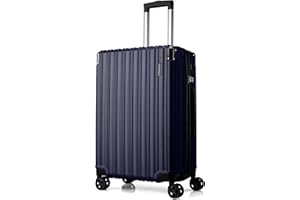 FLIEE Medium Suitcase Hard Shell | Lightweight Suitcase | Aluminum Telescopic Handle | TSA 3 Digit Combination Lock | 4 Dual Spinner Wheels | Medium 24" Hold Check in Luggage (Blue, Medium 24'')