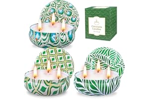 SACEMONTIC Vela de citronela para exterior grande, 320 horas de duración, 3 piezas de vela de citronela de cera de soja natural con 3 mechas para camping, jardín, picnic, barbacoa