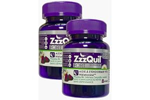 ZzzQuil FORT Sommeil 30 gommes - Dose plus FORTE de MELATONINE 1.7mg - Lot de 2 Boites de 30 Gommes (2F)