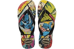 Havaianas - Top Marvel Classics, Chanclas Cómodas, Ligeras y Duraderas, Estampado de Cómics de los Superhéroes Marvel, Hombre