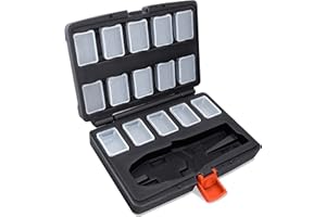 Wirefy Valigetta per Pinze Crimpatrici 22 cm e Matrici Ricambio Rapido - 15 Contenitori per Accessori Crimpatura Individuali