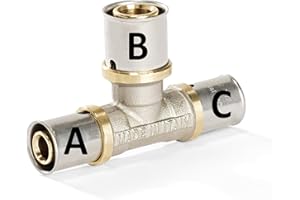 H2O-Flex® Pressfitting T-Stück reduziert 26 x 3mm - 26 x 3mm - 16 x 2mm für Verbundrohr Aluverbund Mehrschichtverbundrohr DVGW Rohr