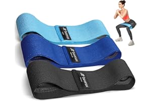 Beenax Fabric Resistance Bands (Set of 3), Long/Short Exercise Bands for Women Men, Loop Bands, 3 Resistance Levels for Workout, Fitness, Stretching, Pull Up, Leg, Glutes, Squat and Strength Training