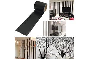 UOOOM 10 m x 5cm Nero Washi Tape Nastro Decorazione della Parete Adesivo Scrapbooking Craft (Design 0510)