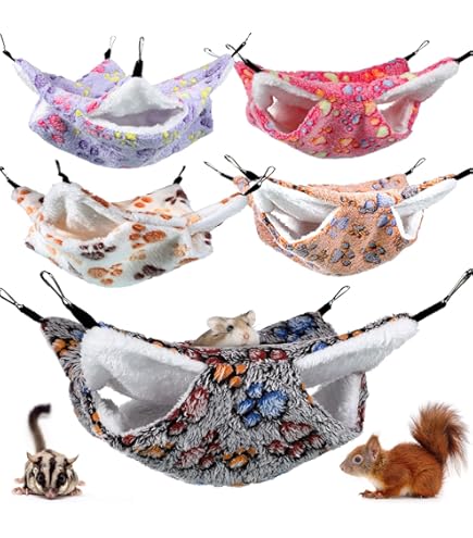 YMTWSRY Meerschweinchen Hängematte 4er Set - Doppelschicht Käfig Hängematten Für Kleintiere