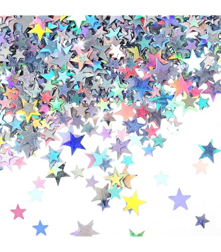 Hying 200er Pack Tischkonfetti Für Schulanfang – Glitzernde Pailletten In Gold, Rot & Blau Für Willkommensparty