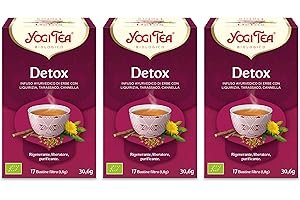 Yogi Tea - Detox Bio - Infuso Ayurvedico - Miscela di Liquiriza, Tarassaco, Cannella - Confezione da 3x17 bustine (51 bustine in totale)