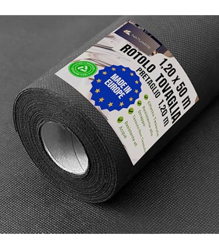 Rotolo TNT 160 Cm X 25 Metri - Tovaglia USA E GETTA Bianco, 60gr - Per Feste, Eventi, Fiorista - Copertura Tavoli