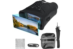 Technaxx Prismáticos de Visión Nocturna TX-257 - Vídeo FullHD 1080p, Fotos de 40MP, Aumento óptico 4X, Zoom Digital 8X, iluminación infrarroja LED - Gafas de visión Nocturna para la Caza, Senderismo