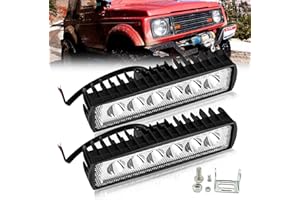 Leikurvo 2 Stück LED Arbeitsscheinwerfer, 18W 12V/24V LED Auto Scheinwerfer 6000K Zusatzscheinwerfer IP67 Wasserdicht Arbeitslicht Rückfahrscheinwerfer für Offroad, Truck, Traktor oder schweres Gerät