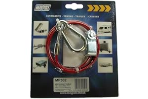 Maypole Breakaway Cable for Ifor Williams Trailers, Clevis And Pin Fitting, 1m x 3mm
