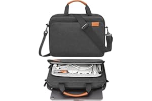 MoKo Custodia Borsa per Tablet da 12.9 inch, Custodia Morbida con Maniglia e Tracolla Compatibile con iPad PRO 12.9 M2 2022/2021/2020/2018, Borsa con Tasche Multiple, Nero & Grigio