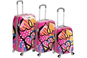 Rockland Luggage Vision Polycarbonate 3 Piece Luggage Set, Love, One Size