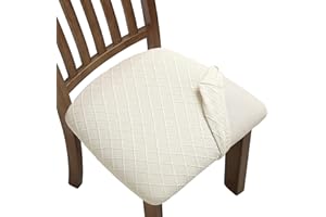 Fuloon Coprisedie, Fodere per Sedie Coprisedia Elasticizzato,4 Pezzi Moderno Coprisedia Elastico,Universale Lavabile Fodera Sedia Coprisedie