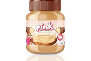 PINK NOISETTE Pâte à tartiner goût Bueno 400g au noisettes et au lait