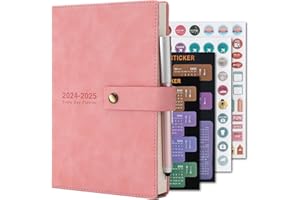 Holderzwu Diario accademico 2024-2025, Agenda giornaliera, A5 giorni per pagina, Diario giornaliero da luglio 2024 a giugno 2025, Agenda con copertina rigida, diari con penna, segnalibro, schede mensi