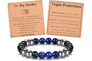 Shuxin Birthday Gifts for Son Brother Grandson Nephew Boys, Triple Protection Bracelet Gifts for Men Him on Christmas Graduation