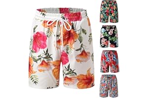 LAOSU Short Homme Pantacourt Hommes Printemps été Pantalon Court fête de Vacances Pant Pantalon Beach Hawaii Imprimer Laceup lâche Court Board Shorts Surf