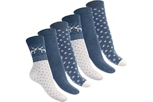Footstar Damen Wintersocken (6 Paar) Warme Vollfrottee Socken mit Thermo Effekt